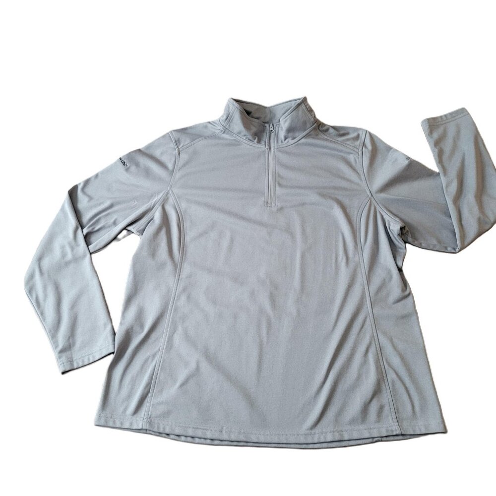 The North Face Zip Tech Fleece Women's Size XXL Gray Sweatshirt 1/4 Zip 3M Logo